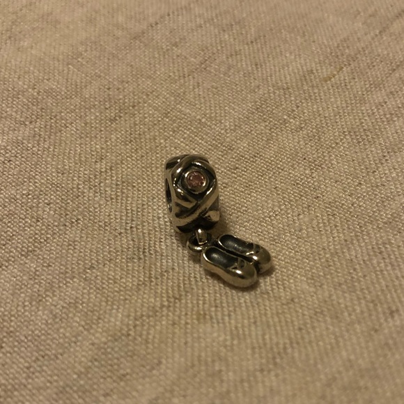 Pandora Ballet Slippers Charm with Pink CZ - Picture 3 of 4